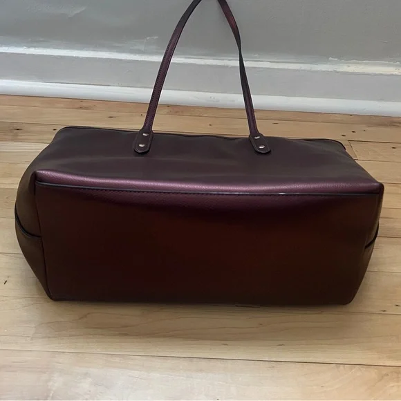 Coach Deep Burgundy Leather Tote - Picture 5 of 12